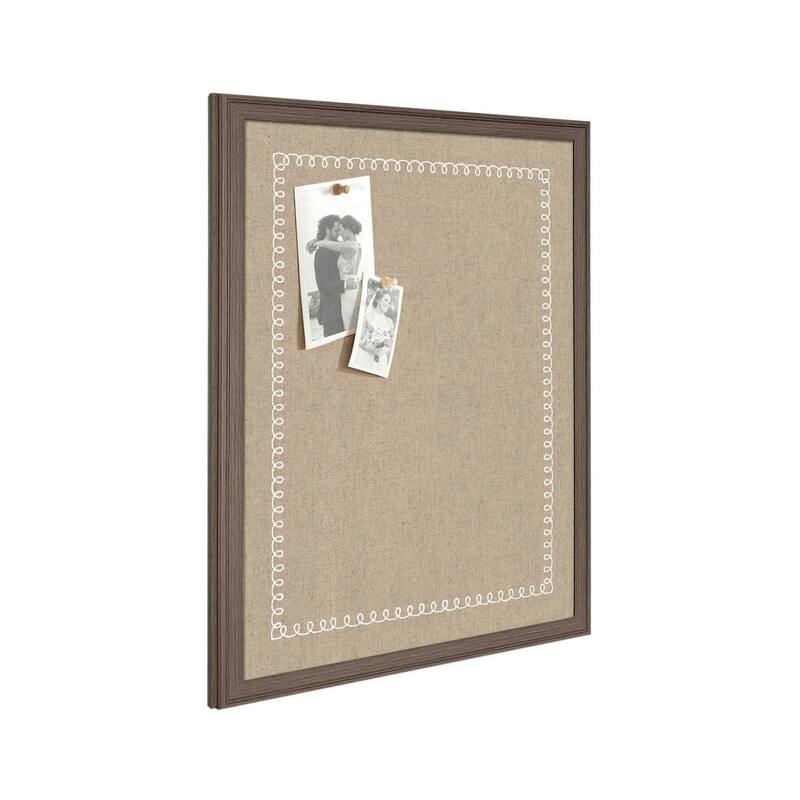 Kate and Laurel Pinboard White Scalloped Edge