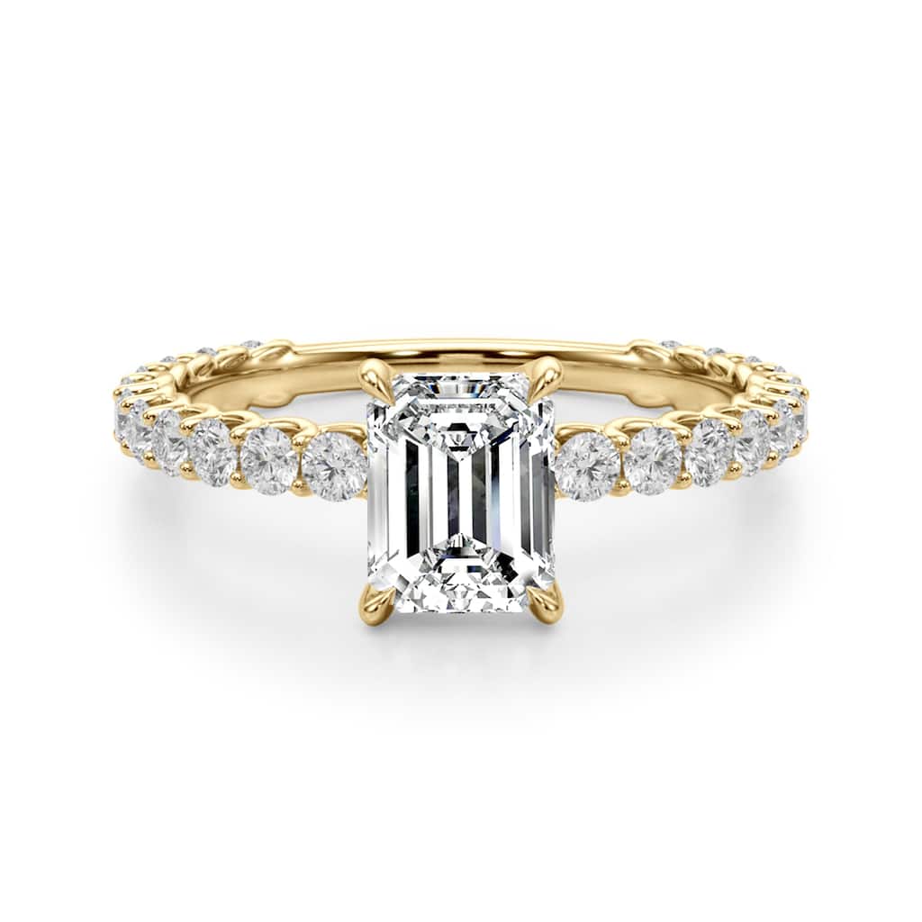 Auriya 14k Yellow Gold Lab Grown Emerald Diamond Engagement Ring 0.50 to 5.00 ct. tw. (F-G VS)