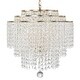preview thumbnail 1 of 5, Gabrielle 6 Light Antique Gold Chandelier - 22'' W x 25'' H 22'' W x 25'' H