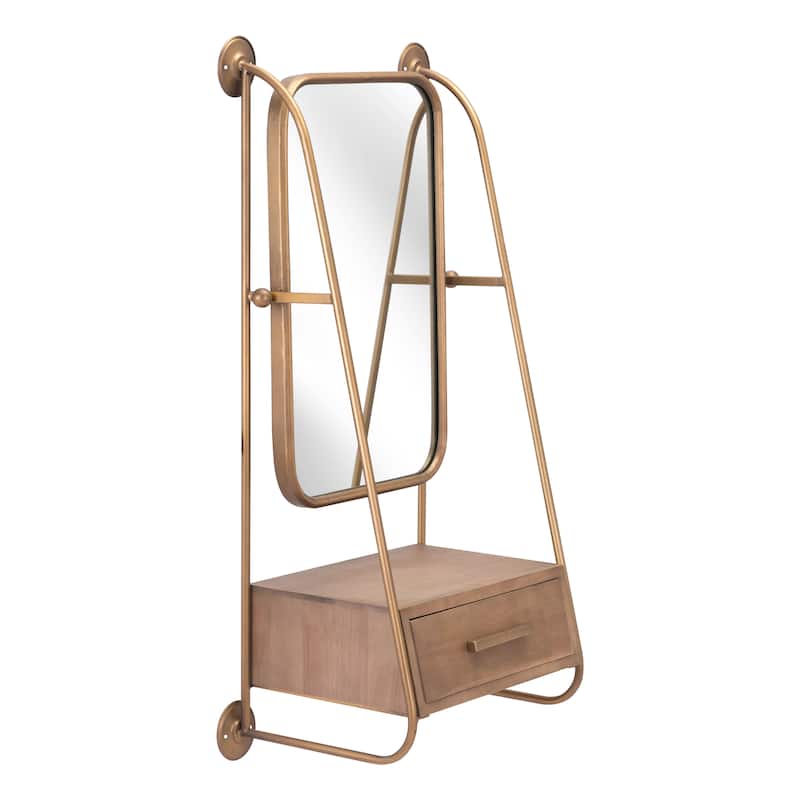 Grist Mill Mirror Shelf Gold - Gold