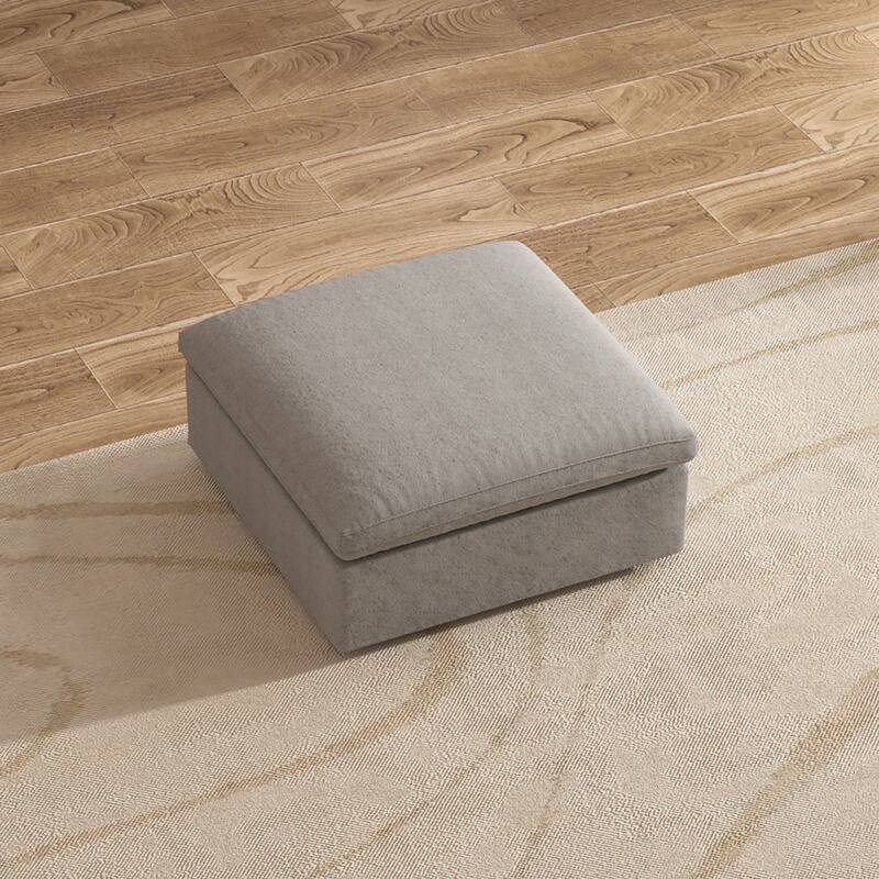 40'' Commix Down-Filled Overstuffed Upholstered Storage Ottomans for Sectional Sofa - Grey