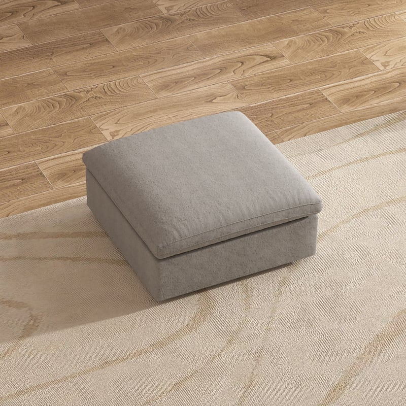 Large Down Filled Corner Sectional Sofa Couch with Ottoman for Living Room Set