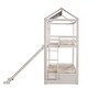 preview thumbnail 9 of 16, House-Shaped Twin Over Twin Bunk Bed with Slide, Storage Drawers, and Full-Length Guardrails