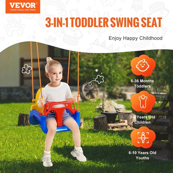 3-in-1 Toddler Swing Seat, 200 lbs Weight Capacity Baby Swing Seat
