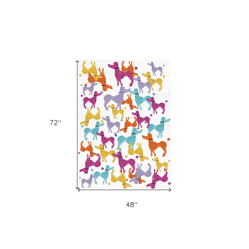 HomeRoots Juvenile/Youth Casual Rectangle Area Rug