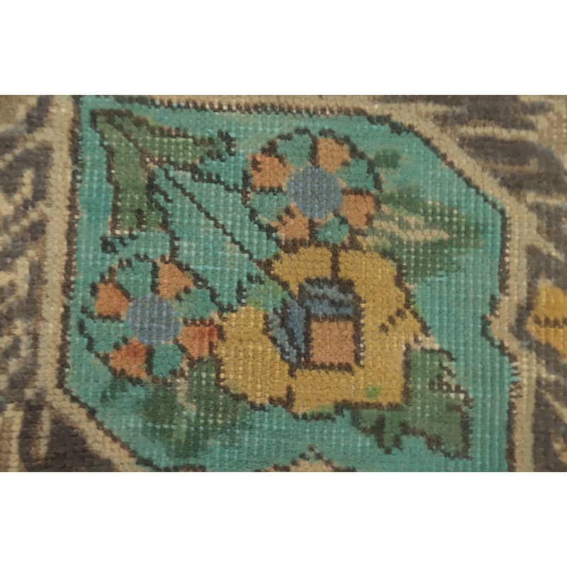Hand Knotted Oriental 100% Wool Carpet Traditional Floral Yellow & Gold Tabriz Area Rug - 12' 5'' X 9' 8''