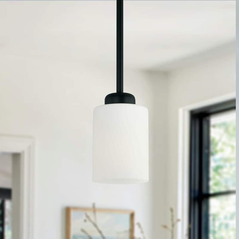 Dixon 1-light Pendant w/ Soft White Glass