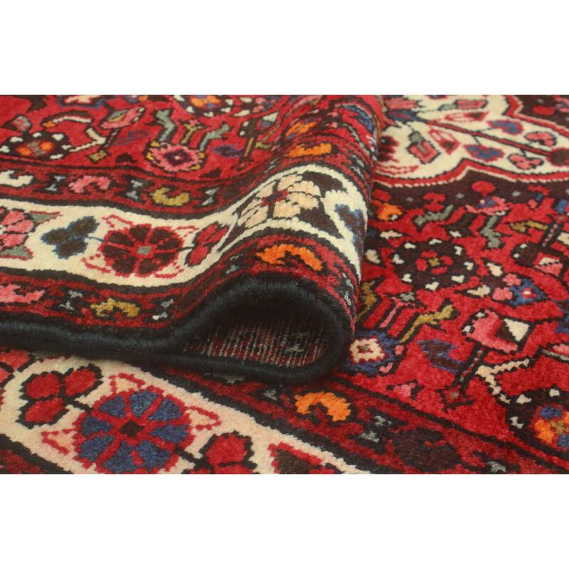 Fine Vintage Distressed Alf Red/Ivory Runner - 3'8" x 10'11"