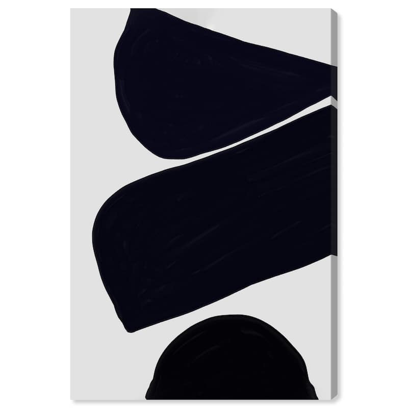 Wynwood Studio Canvas Abstract Elements Black and Light Gray Modern & Contemporary Wall Art Canvas Print