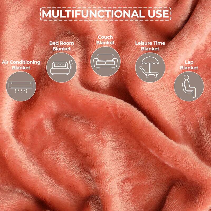 Superior Fleece Plush Medium Weight Soft Fluffy Decorative Blanket