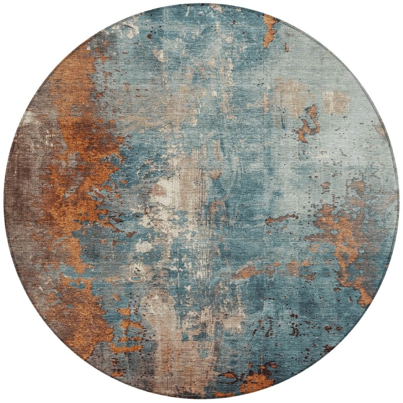 HomeRoots Abstract Transitional Rectangle Outdoor Rug