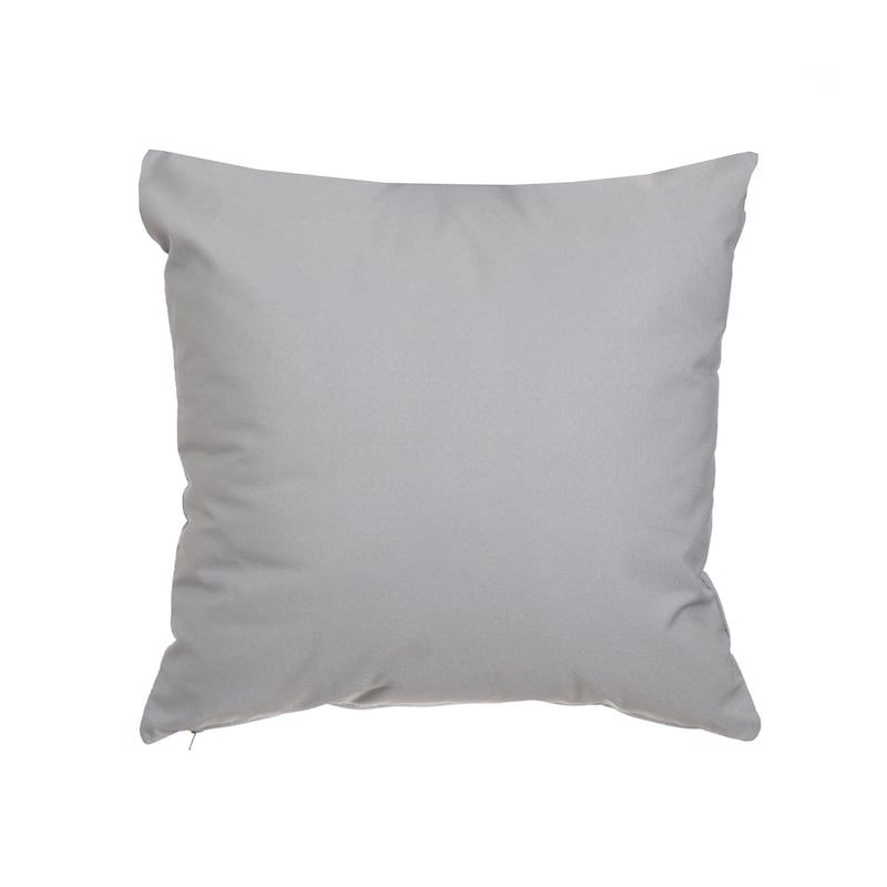 Soleil Square Indoor/ Outdoor Accent Pillow Cushion Set of 2 - silver