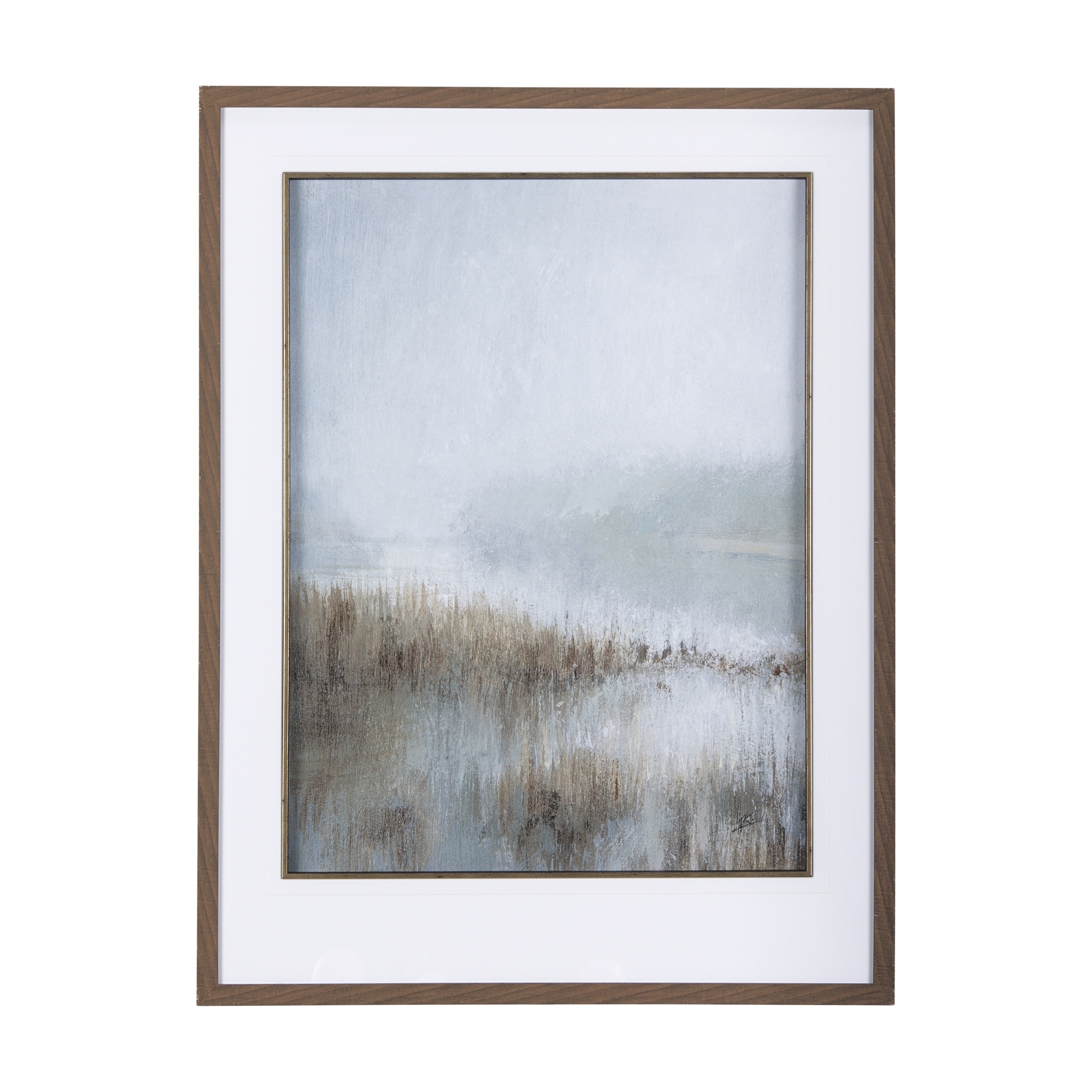 Misty Day I by Mercana Studio a Hand Embellished Textured Framed Art Print Matted under Glass