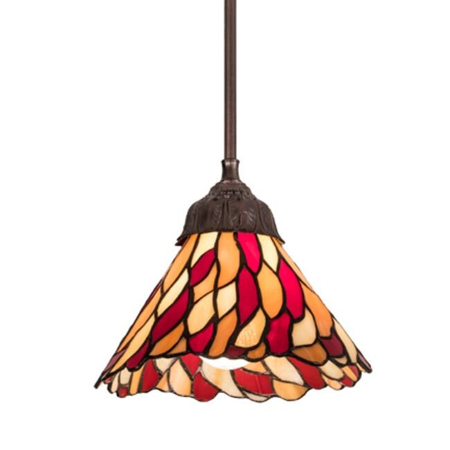 Meyda Tiffany 191564 8" Wide Mini Pendant - Mahogany Bronze