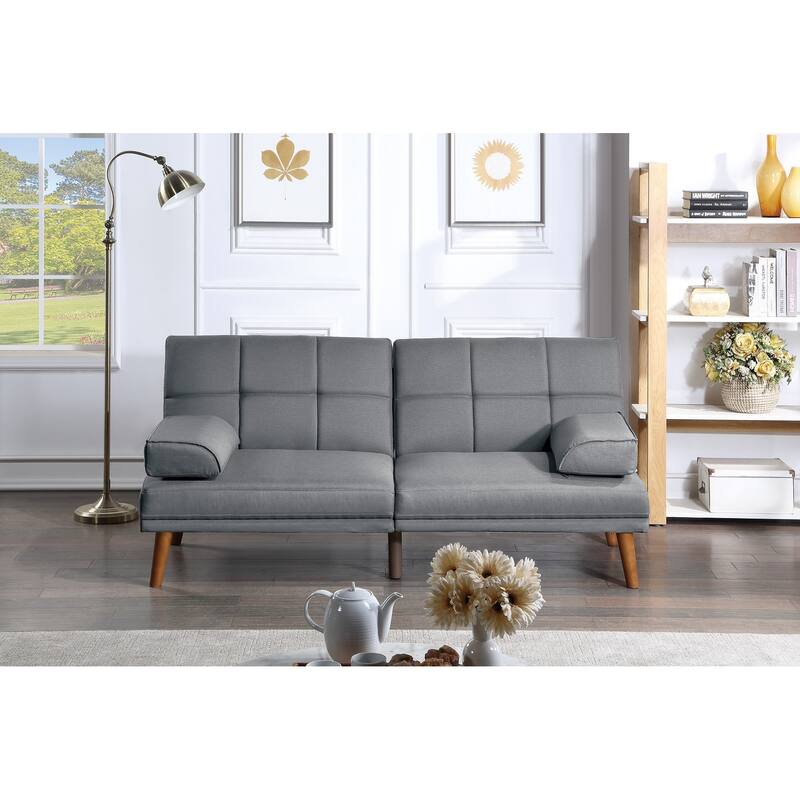 Contemporary Tufted Sofa Bed - Multi-Functional Adjustable Furniture - Grey