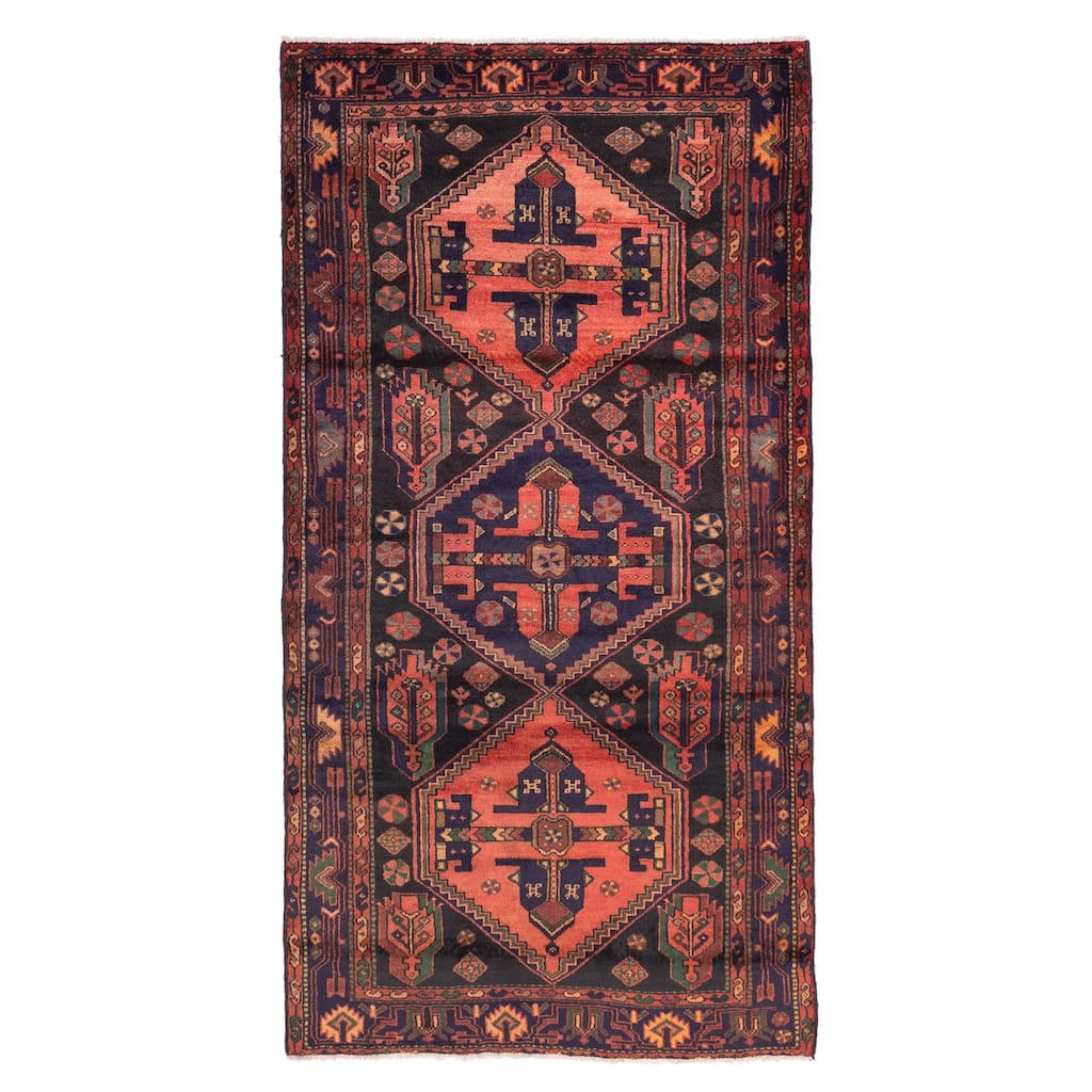 ECARPETGALLERY Hand-knotted Konya Anatolian Black Wool Rug - 4'2 x 8'0