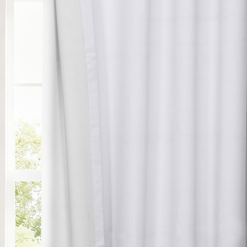 Exclusive Fabrics Solid Performance Linen French Pleated Thermal Blackout Curtains for Bedroom & Living Room Curtains (1 Panel)