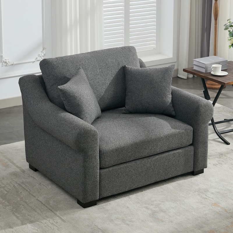 44.5" Wide Oversized Single Sofa Chairs for Living Room Accent Chairs Modern Chenille Lounge Removable Washable Covers Armchairs