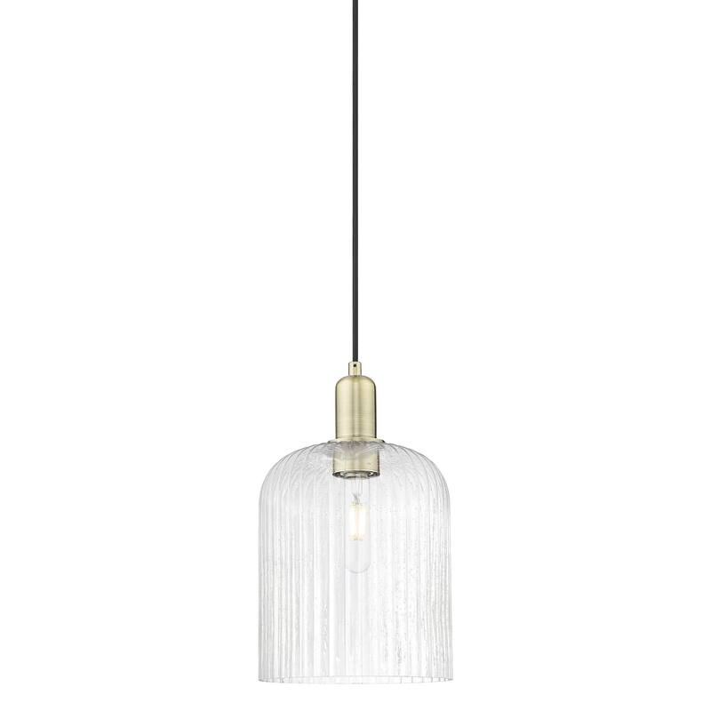 Innovations Lighting 716-1P-14-8 Bridal Veil Pendant Bridal Veil 8" - Antique Brass / Seedy