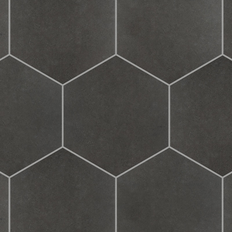 Merola Tile Vintage Hex Marengo 8-5/8" x 9-7/8" Porcelain Floor and Wall Tile