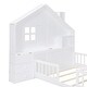 preview thumbnail 7 of 7, White Wooden House Platform Bed with Window and Roof, Bedside Drawers, Shelves, Sockets, and USB Port
