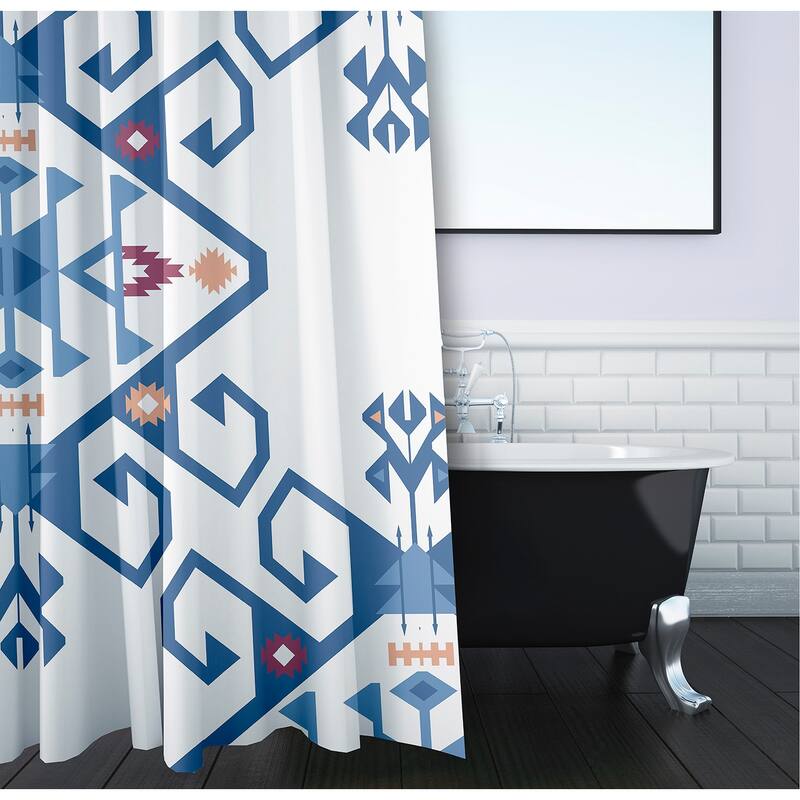71 x 74-inch Jodhpur Medallion 2 Geometric Print Shower Curtain