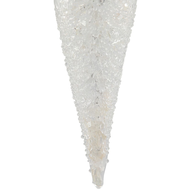 Winter Icicle Glass Ornament - 6.25" - Clear