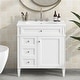 preview thumbnail 2 of 8, Bathroom Vanity with Top Sink, Modern Bathroom Storage Cabinet with 2 Drawers and a Tip-out Drawer