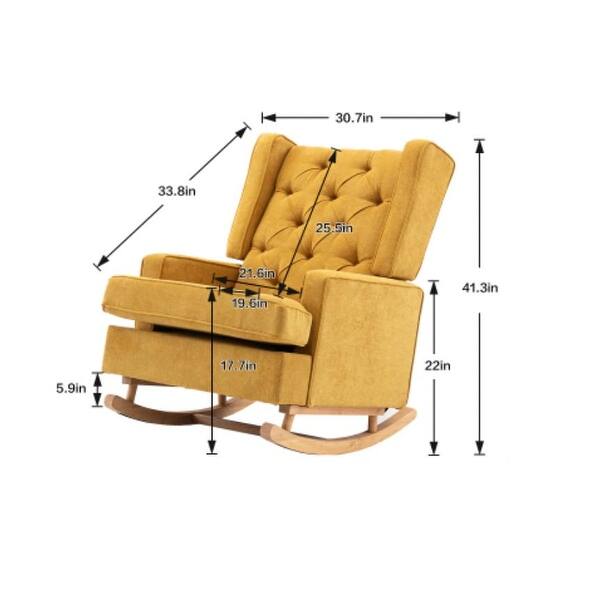Comfortable rocking chair accent chair in Mustard - Bed Bath & Beyond ...