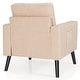preview thumbnail 24 of 31, Costway Set of 2 Modern Tufted Accent Chair Linen Upholstered Armchair