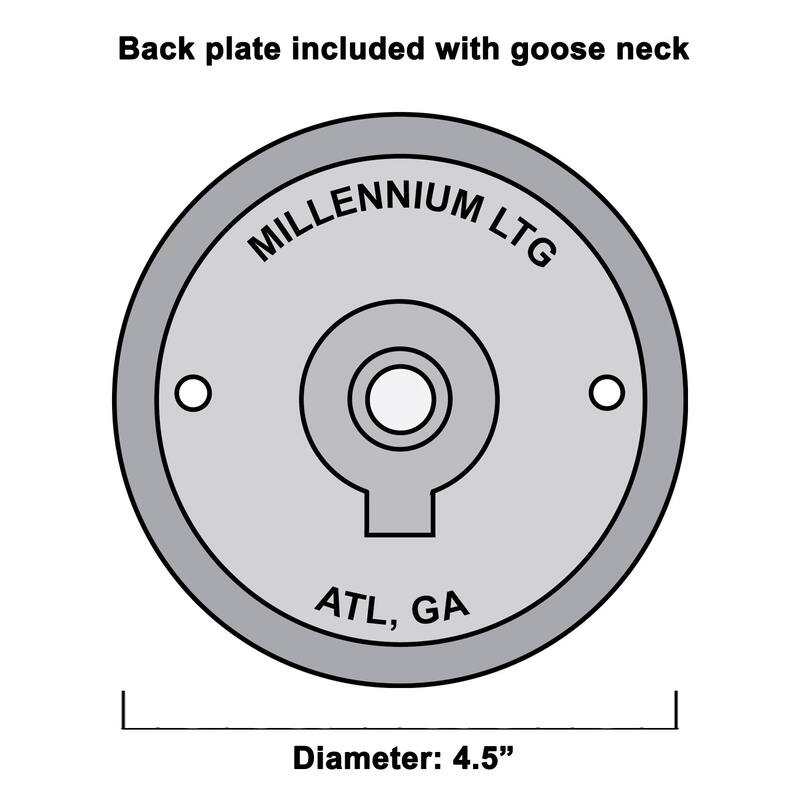 Millennium Lighting R Series 14-1/2" Long Goose Neck Stem