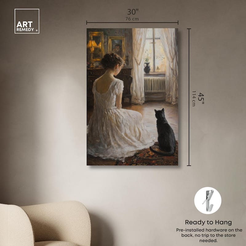 Her Faithful Companion Canvas by Art Remedy, Gallery Wrapped