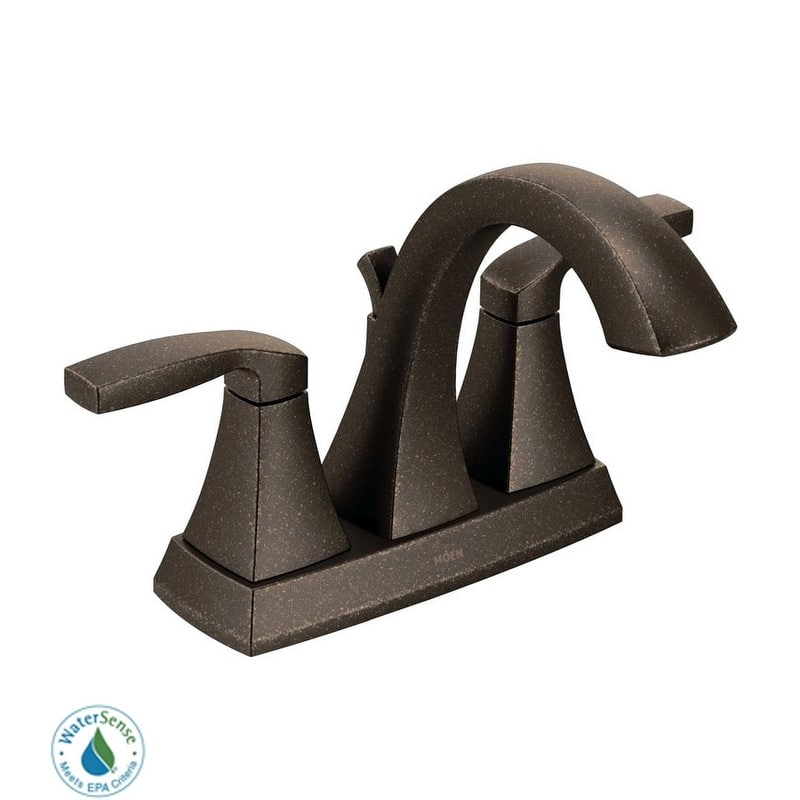 Moen Voss Double Handle Centerset Bathroom Faucet (Valve Included)