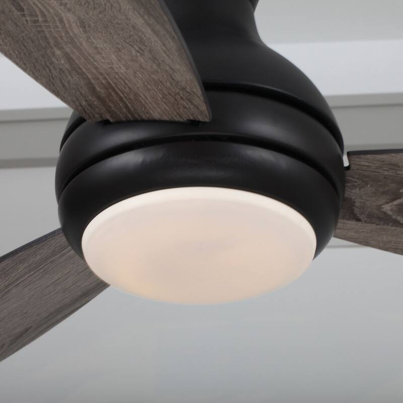 48" Oil Rubbed Bronze LED Low Profile Ceiling Fan with Light and Remote Control - 48 in