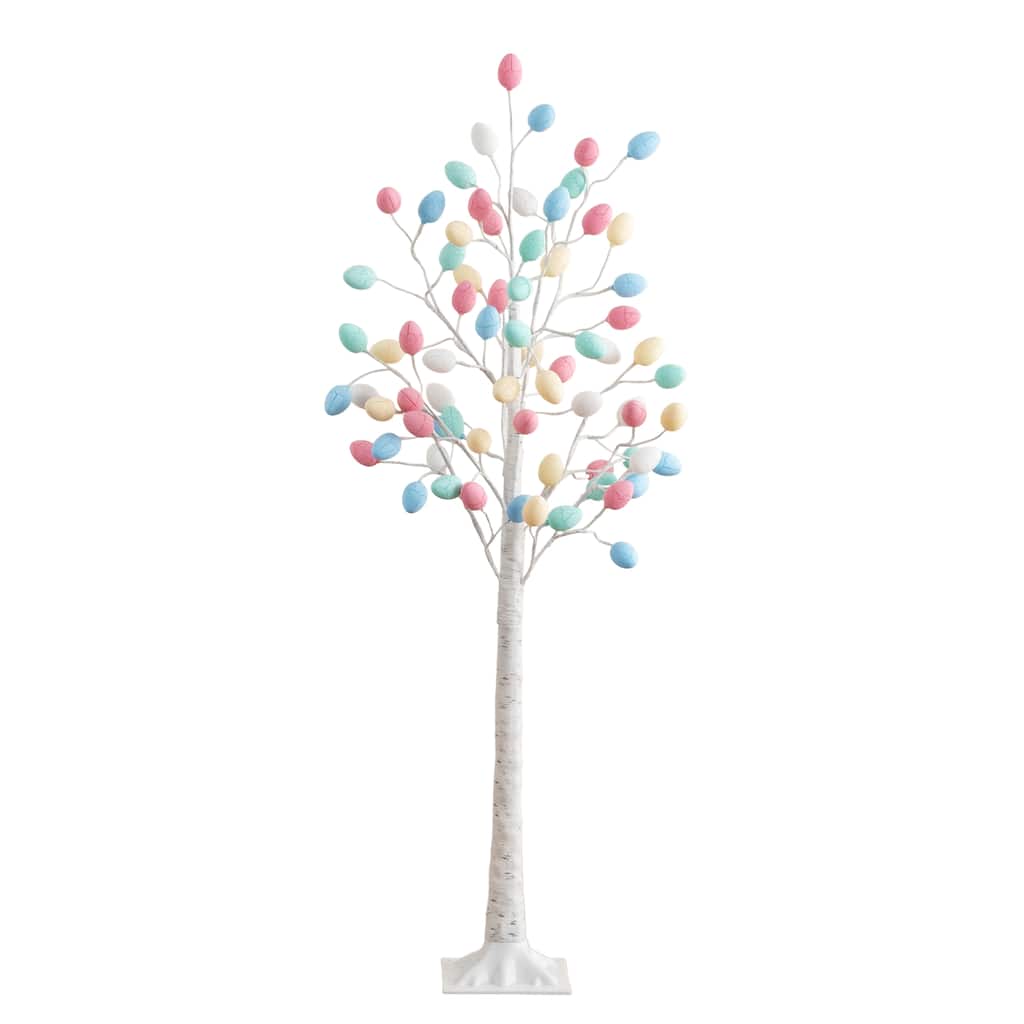 5-ft Pre-Lit Artificial Easter Twig Tree with 72 Egg Shaped LED