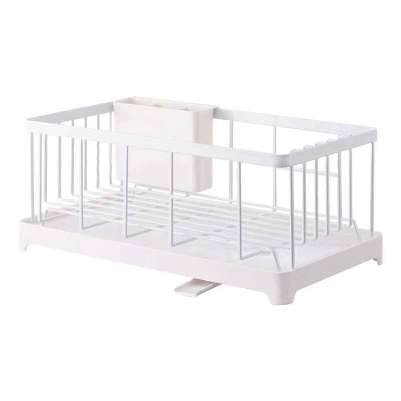 Yamazaki Home Wire Dish Rack, Steel, Holds 17.6 lbs - L 9.06 x W 16.54 x H 6.69 inches