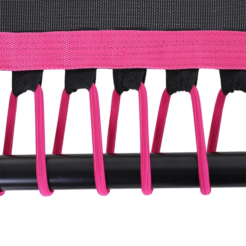 Soozier Portable & Foldable Small Exercise Trampoline with 3-Level Adjustable T-Bar, Great for Adults Working Out