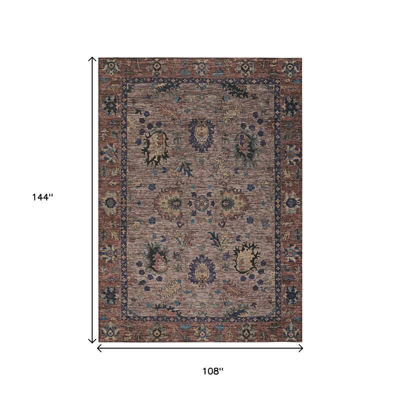 HomeRoots Floral Traditional Rectangle Outdoor Rug