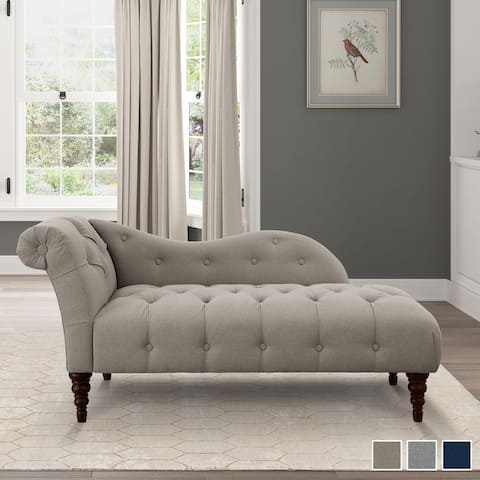 Mora Fabric Upholstered Chesterfield Chaise