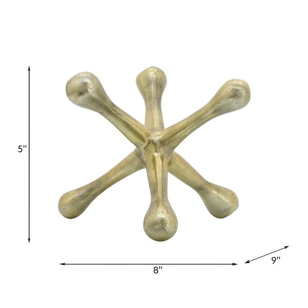 dimension image slide 1 of 11, Sagebrook Home Modern Aluminum Jacks Sculpture