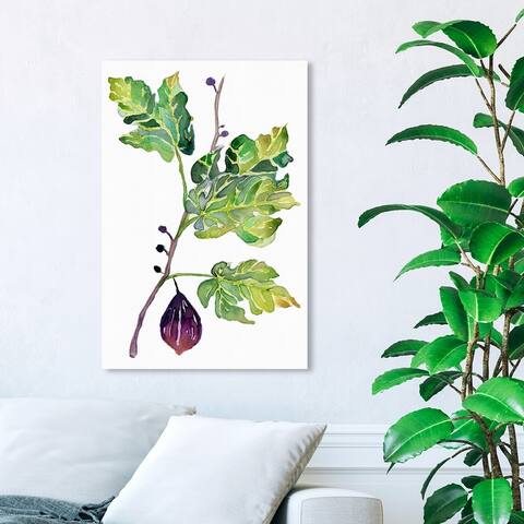 Wynwood Studio 'Fig' Food and Cuisine Wall Art Canvas Print Fruits - Green, White
