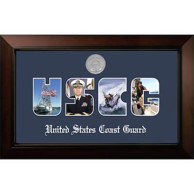 Patriot Frames Coast Guard Collage Photo Legacy Frame with Silver Medallion