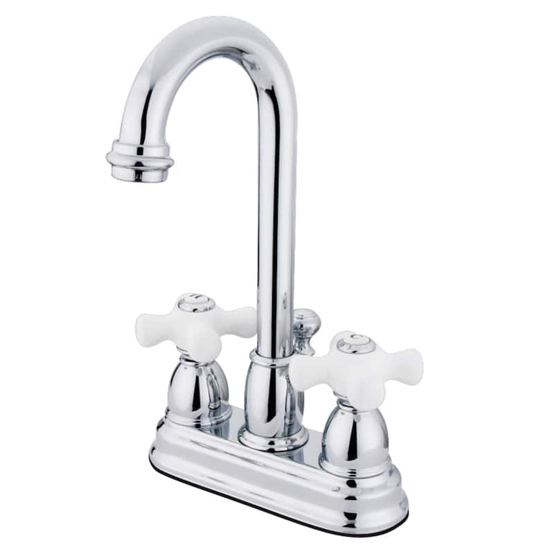 Kingston Brass Restoration Centerset Bathroom Faucet with Pop-Up Drain - Polished Chrome