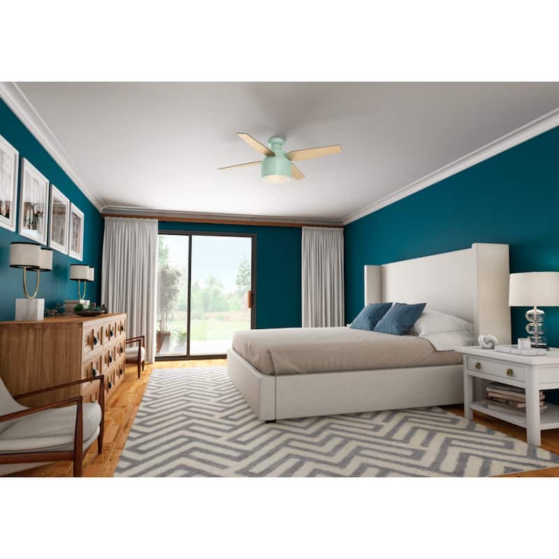 Hunter 52" Cranbrook Ceiling Fan with LED Light Kit and Remote - Mid-Century Modern, Low-Profile