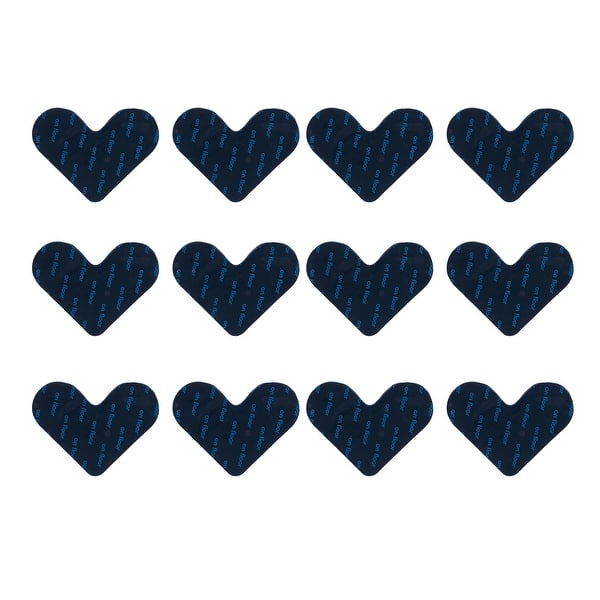 slide 2 of 14, Non Slip Rug Tape / Adhesive Heart-shape - Black - 3.74" x 2.95" 3.74" x 2.95"