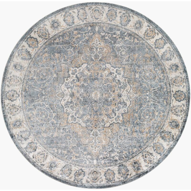 Livabliss Lillian Machine Washable Faded Classic Area Rug