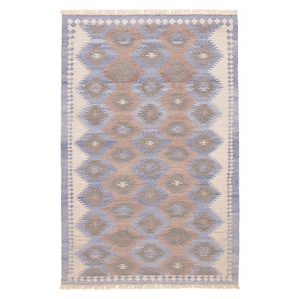 Ankara FW Slate Blue Kilim 5'2" x 8'1" - 5'2 x 8'1