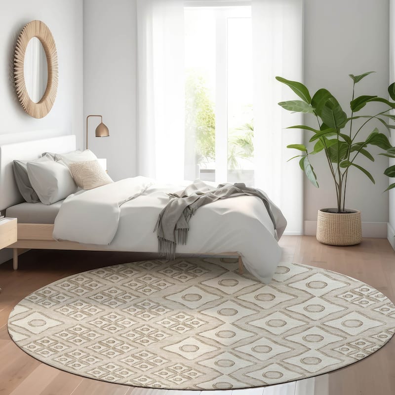 Machine Washable Indoor/ Outdoor Chantille Diamond Rug