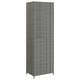 preview thumbnail 10 of 10, vidaXL Garden Storage Cabinet Black 23.2"x15.7"x70.9" Poly Rattan
