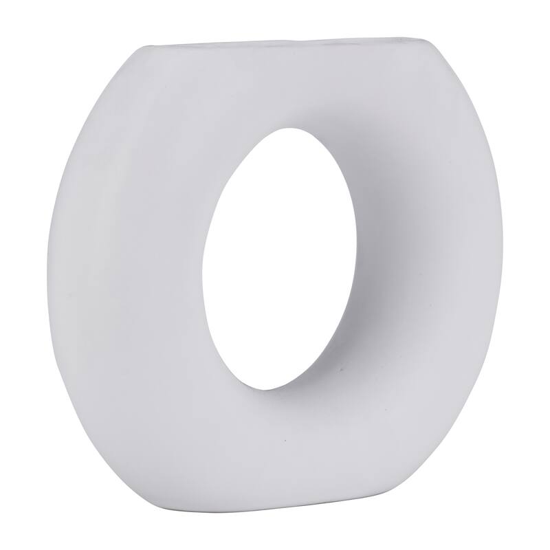 Modern Table Vase with Hollow Center Design - Ceramic Artful Vases for Home Decor